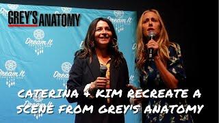 Caterina Scorsone & Kim Raver recreate a scene from Grey's Anatomy