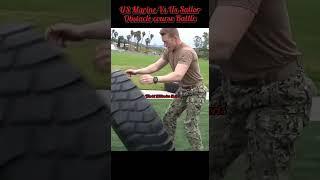 Us marine vs Us sailor Obstacle course Battle Part 2 #shorts #shortsfeed #fitnesd