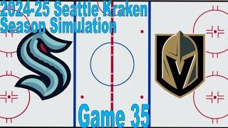 2024-25 Seattle Kraken Simulation: Game 35 - Seattle Kraken vs. Vegas Golden Knights