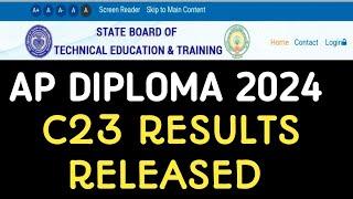 ap diploma C23 3rd sem results released|