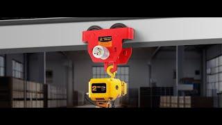 BEAMNOVA I Beam Trolley 3 Ton Manual Adjustable for I-Beam Flange Width 3.66" to 8.46"