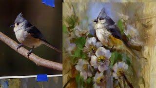 Acrylic Bird Painting Techniques  Consistency of Paint  Titmouse