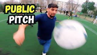 I played with young players against adults in a public pitch 