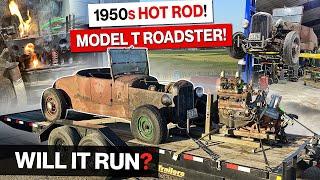 Abandoned 1950s Hot Rod Roadster! Hopped up 1932 Ford and Model T Combination! Will It Run?!?