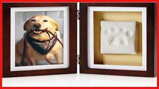 Pearhead Dog or Cat Paw Print Pet Keepsake Photo Frame With Clay Imprint Kit, Perfect Keepsake Frame