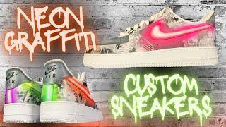 "Neon Graffiti" GLOWING Custom Air Force 1’s