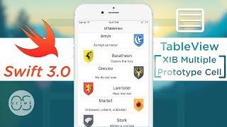 TableView - XIB Multiple Prototype Cell : Swift 3