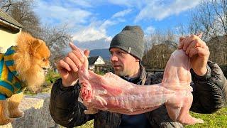 Rabbit with vegetables on the campfire! Ukrainian recipe!