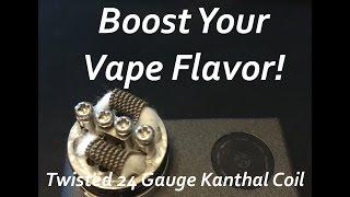 Double your Vape Flavor - 0.3 Ohm Twisted 24 Gauge Kanthal Coil Build #ADV