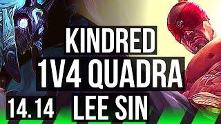 KINDRED vs LEE SIN (JGL) | 1v4 Quadra, 10 solo kills, Legendary, 27/4/7 | EUW Master | 14.14