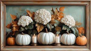 BREATHTAKING HYDRANGEA HARVEST VINTAGE FRAME TV ART 4K