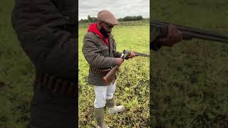 Irish man shooting a gun for the first time