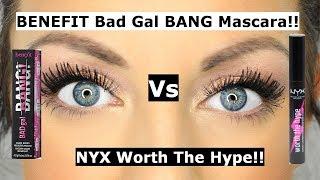 Benefit bad gal bang mascara Vs NYX worth the hype mascara | Is it a DUPE?