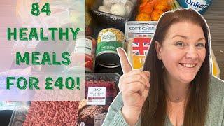 84 Healthy meals for £40 | Feed the family | Weekly Meal Plan