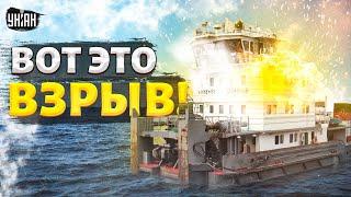 ВОТ ЭТО ВЗРЫВ! Дроны ВСУ атаковали россиян в Азовском море. Крымский мост под угрозой