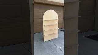 Plywood project, treat wall with removable shelves 