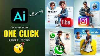 New Trending 3D Al Social Media Profile Name Photo Editing | Viral Photo Editing | bing  Ai image