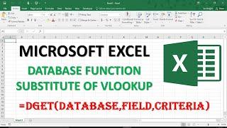 DGET FUNCTION IN MICROSOFT EXCEL || MICROSOFT EXCEL||Excel DGET Function-VLOOKUP Problems Solved
