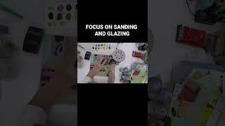Abstract Painting ACRYLIC - Pt8 - 8 Paintings in Series | Sanding & Glazing Techniques #art #shorts