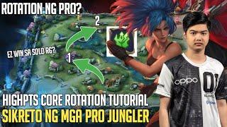 HIGHPTS CORE ROTATION TUTORIAL | SIKRETO NG MGA PRO JUNGLERS | MOBILE LEGENDS