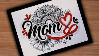 'Mom' Mandala art|how to draw mandala art|Mandala art for beginners @VennilaYLCreations |mandala