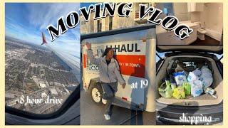 MOVING VLOG: first apartment at 19| NEW STATE, unpacking, shopping, organizing!