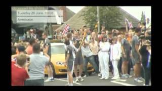 Doncaster's  Simon Boguszewski  carrying  the Olympic Flame for over 700 Metres. 2012