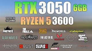 RTX 3050 6GB + Ryzen 5 3600 : Test in 19 Games - RTX 3050 6GB Gaming