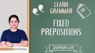 Fixed Prepositions  | English for Bank & Insurance Exam | English by Harshita Ma'am