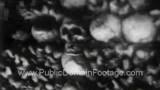 Paris Catacombs Public Domain Archival Footage Newsreel PublicDomainFootage.com