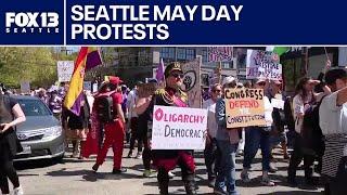 Seattle May Day protests aimed at immigration, workers' rights | FOX 13 Seattle