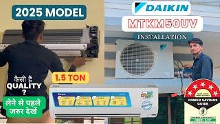 Daikin 1.5 Ton 5 Star Inverter AC 2025 Model Installation || Daikin MTKM50UV | Best Inverter AC 2025