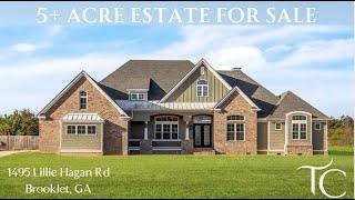 Custom Home with 5+ Acres for Sale!