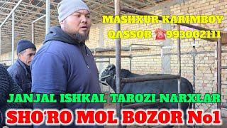 SHO‘RO MOL BOZOR BUQALAR NARXLARI TAROZI MASHXUR KARIMBOY, XASAN DODANI SINDIRISHDI 1.800.000 ZARAR.