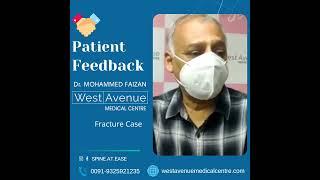 Patient review who recovered from fractured through Dr.mohmmad faizan's treatment