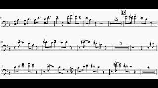 Satin Doll - JJ Johnson Complete Trombone Solo Transcription