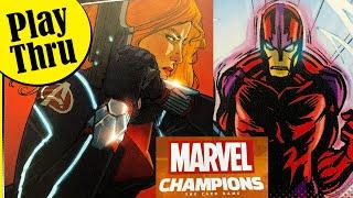 MARVEL CHAMPIONS Play Through with Justice BLACK WIDOW vs KLAW