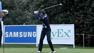 Nick Dougherty - Golf Swing with Driver, Slow Motion (Face On)