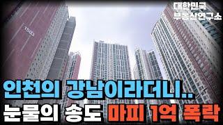'인천의 강남이라던 송도에 마피 1억 넘긴 매물 등장!''잔금없는데 안팔려 미칩니다''눈물의 인천 신축 아파트'인천 24년에 입주한 신축[부동산 아파트 집값전망 폭락 하락 분양권]