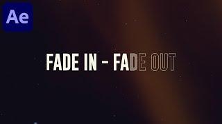 Advance Fade-In and Fade-Out Text Animation in After Effects -  After Effects Tutorial | No Plugins