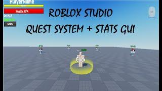 #ROBLOX STUDIO#  How To Make Quest System + Stats Gui ( GIVE AWAY MODEL )