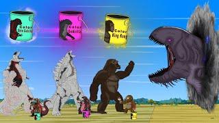 Rescue GODZILLA & KONG, SHIN GODZILLA From BLOOP: The Battle Painting - FUNNY CARTOON