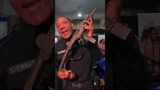 JCF Police Expo 2023 - Weapons Instructor Showing Uzi Submachine Gun #jamaica #jcf #police #israel