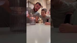 Фокусы от папы пошли не по плану #дети #семья #фокус #развлечения