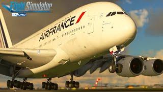 FBW A380X New York - Paris | Air France | MSFS Full Flight [4K]