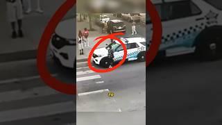 Aggressive Man Gets Instant Karma for Damaging Police Cruiser 