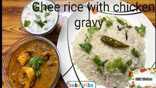 Ghee rice with chicken gravy/tasty recipe #RHM kitchen