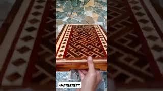 end grain cutting board - watertest