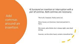 Using Commas in Writing