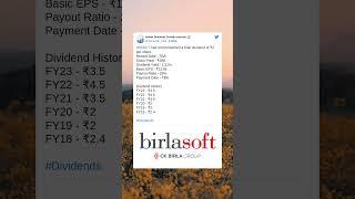 Birlasoft Ltd has recommended a final dividend for FY 2023. #BSOFT (8 May 2023)